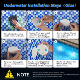 Sakerplus® 2/4 PCS-Ultra-High Brightness Rechargeable Submersible LED Lights with Remote