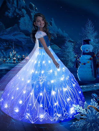 Saker Light Up Ice Queen Costume For Girl