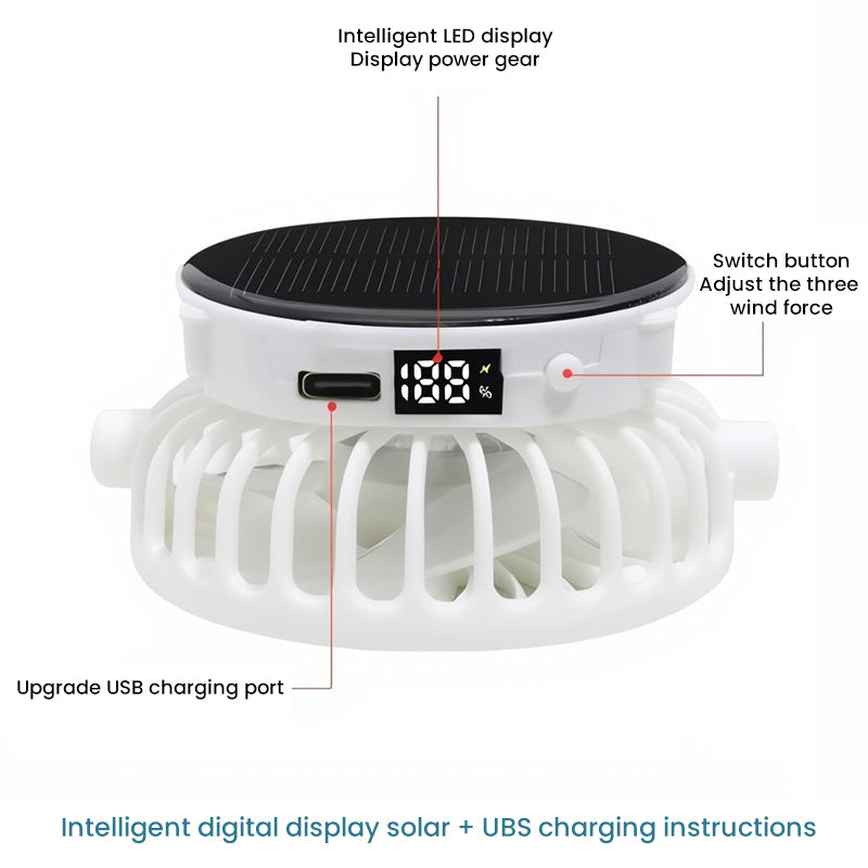 Sakerplus Solar Powered Cooling Fan Cap