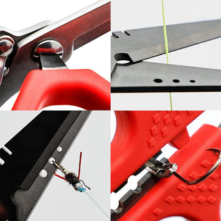 Sakerplus 6.5" Pro Dual Serrated Blades Fishing Shears