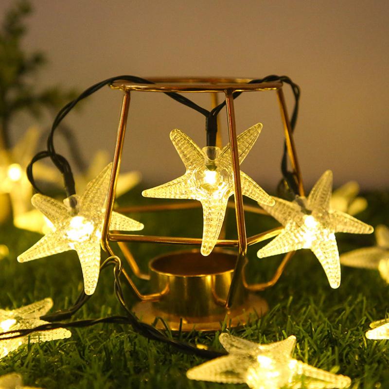 Saker Solar Power Starfish String Lights