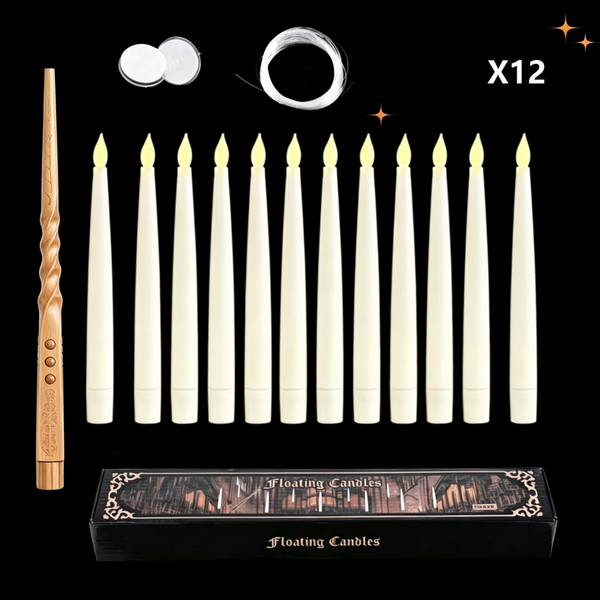 Sakerplus® Floating Flameless LED Taper Candle Set