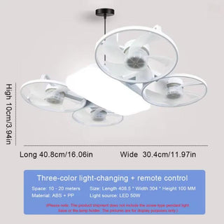 Sakerplus® Modern Four Blade Ceiling Fan Light