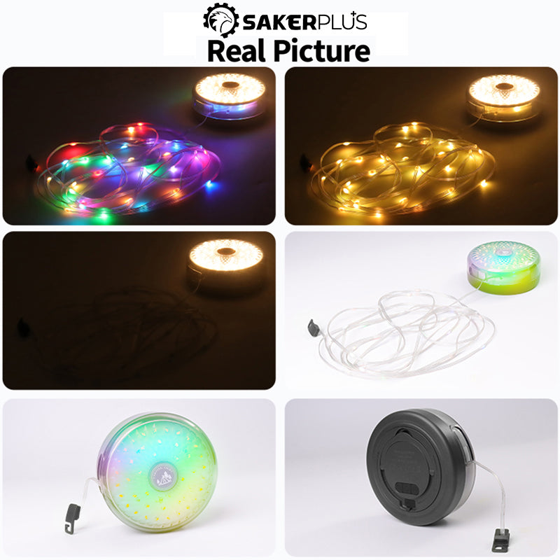 Sakerplus Rechargeable Outdoor Camping String Lights