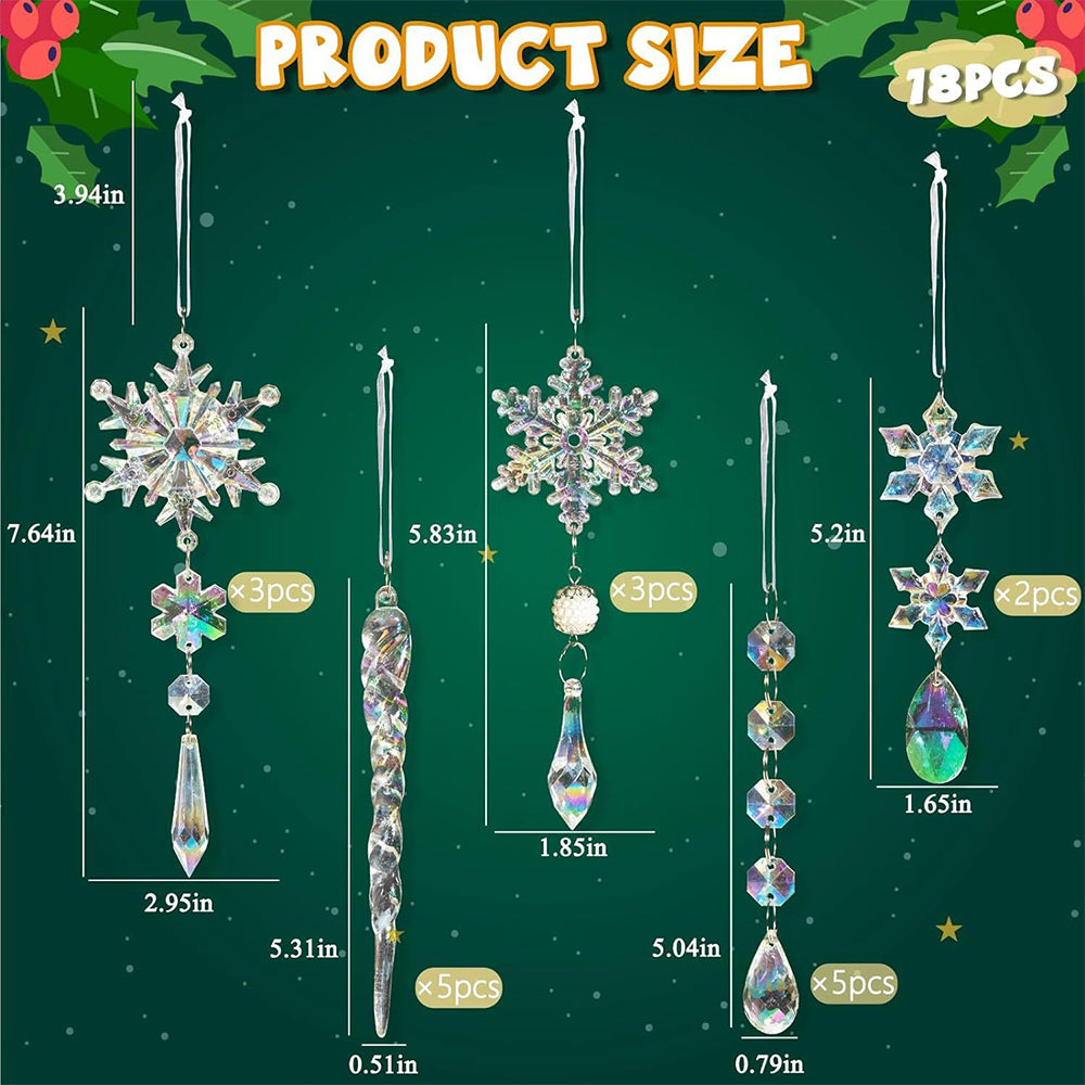 Sakerplus® Acrylic Crystal Christmas Ornaments