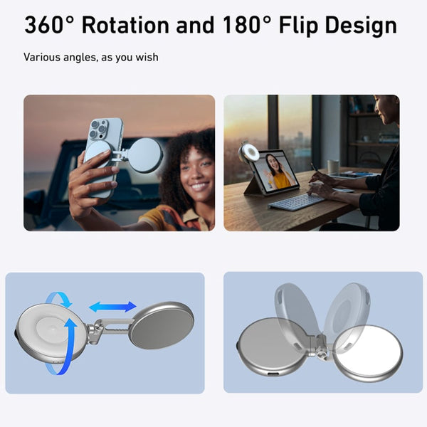 Sakerplus® Fun Shot Magnetic Grip & Magnetic Selfie Light