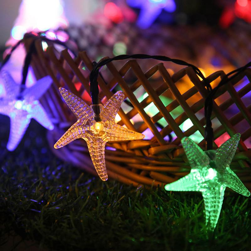 Saker Solar Power Starfish String Lights