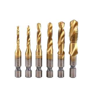 6 Pieces Metric Thread Tap Drill Bits Set