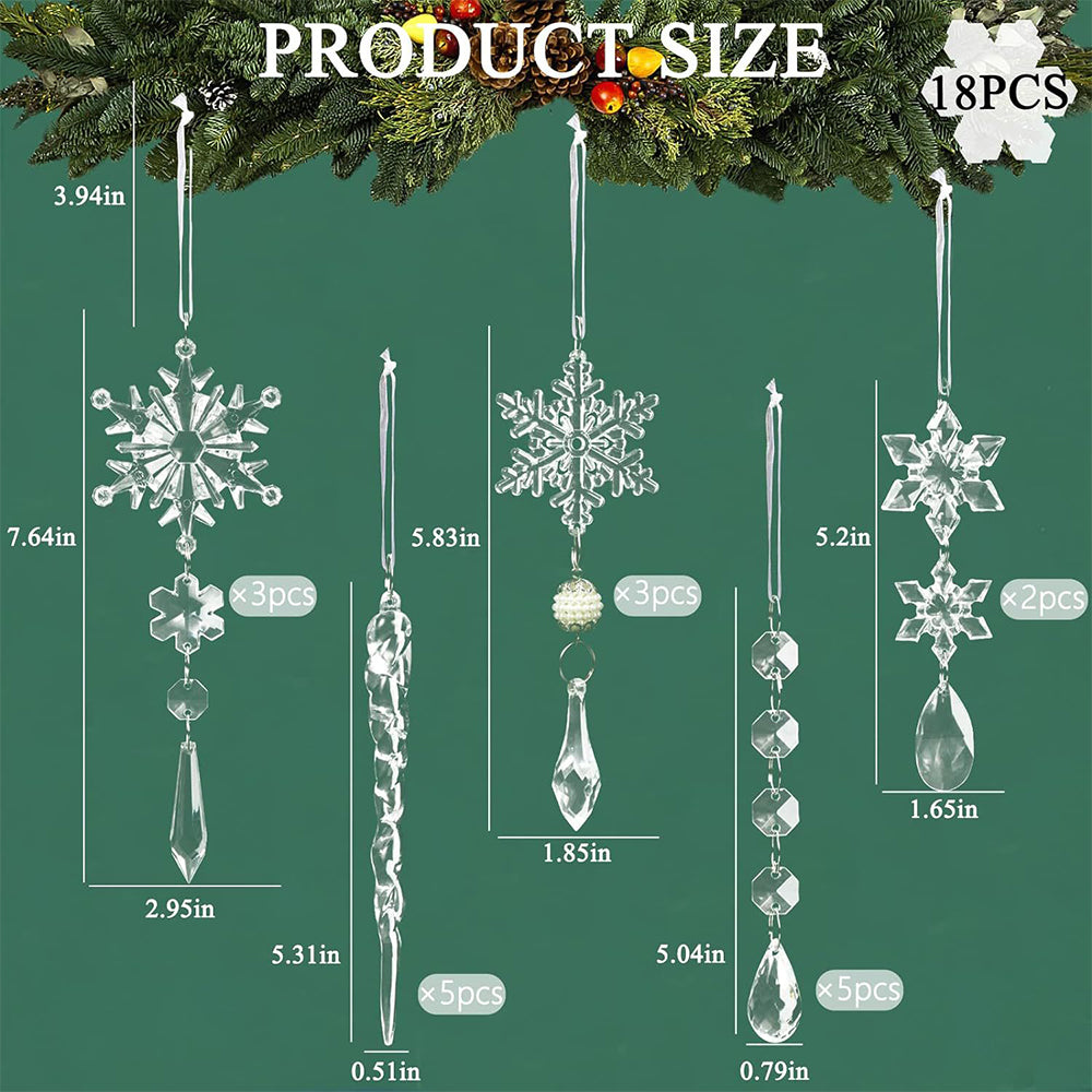 Sakerplus® Acrylic Crystal Christmas Ornaments