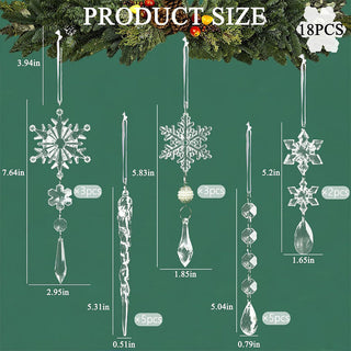 Sakerplus® Acrylic Crystal Christmas Ornaments