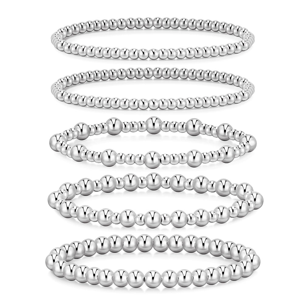 Sakerplus Gold Beaded Ball Bracelet Set