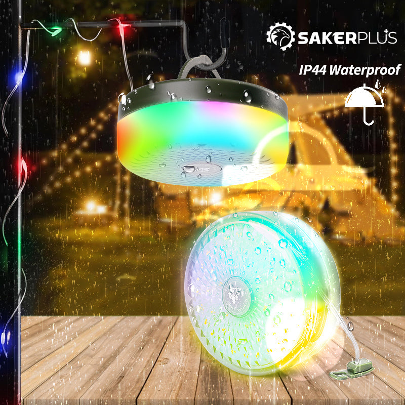 Sakerplus Rechargeable Outdoor Camping String Lights