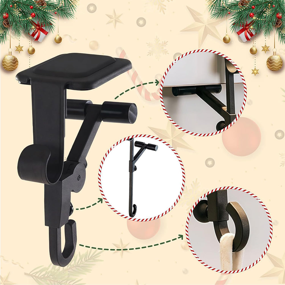 Sakerplus Adjustable Fireplace Garland And Stocking Hanger