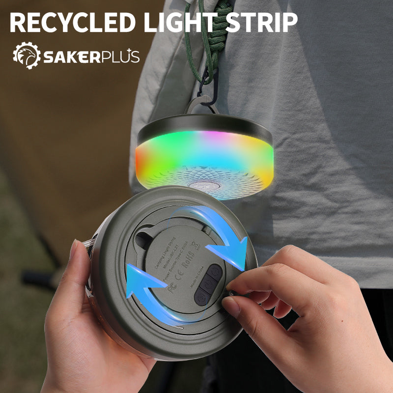 Sakerplus Rechargeable Outdoor Camping String Lights