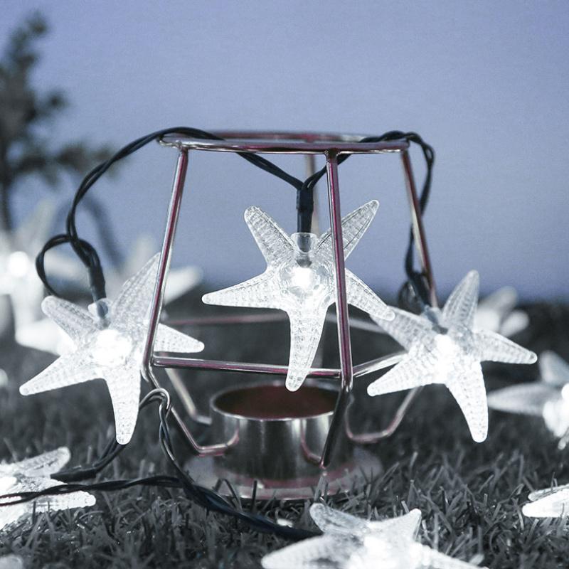 Saker Solar Power Starfish String Lights
