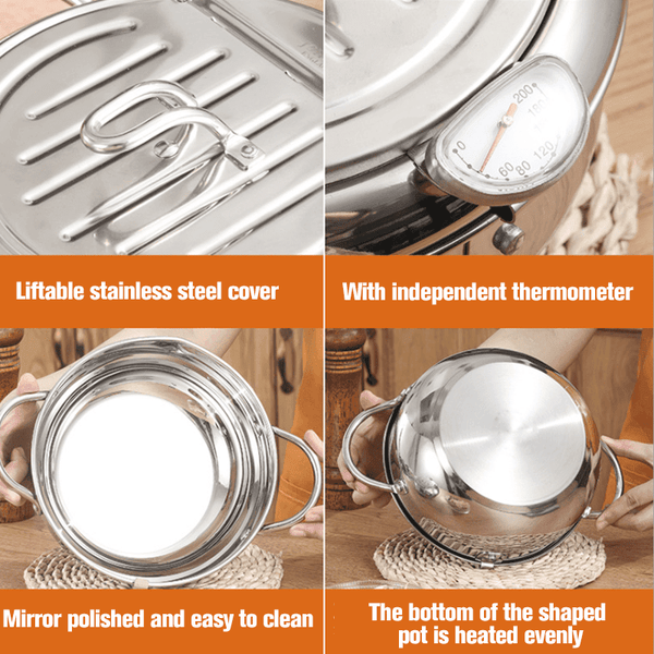 Sakerplus® Stainless Steel Tempura Deep Fryer