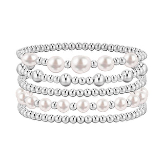 Sakerplus Gold Beaded Ball Bracelet Set