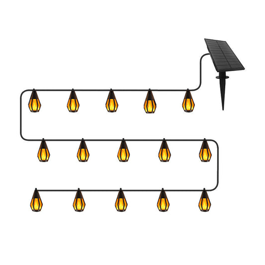 Sakerplus Solar Flickering Flame String Lights