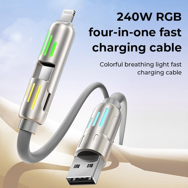 Sakerplus® 240W 4-in-1 USB C Cable