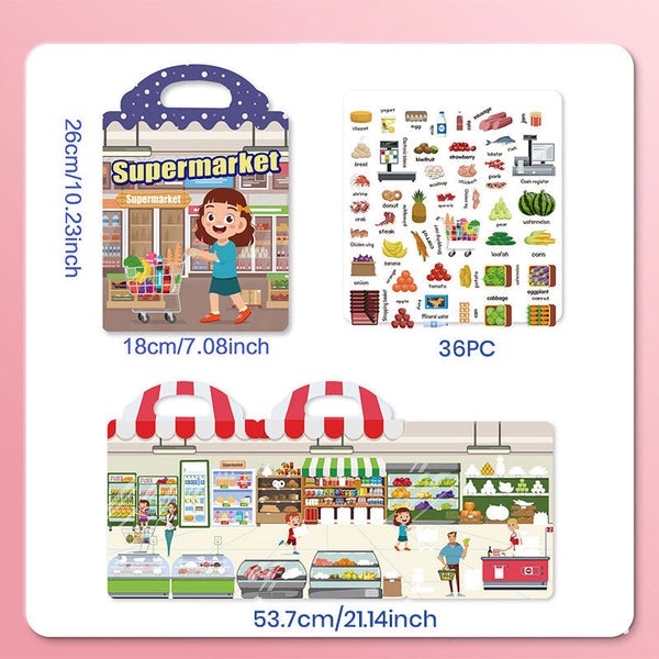 Sakerplus® Reusable Sticker Books For Toddlers
