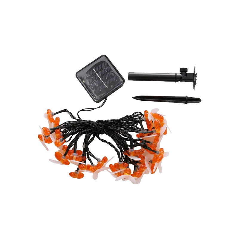 Solar-Powered LED Bee String Lights