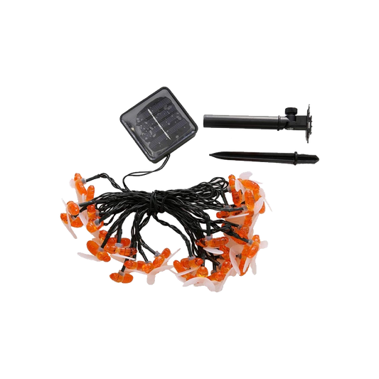 Solar-Powered LED Bee String Lights