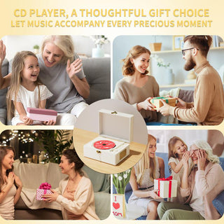 Sakerplus Rechargeable Leather CD Player