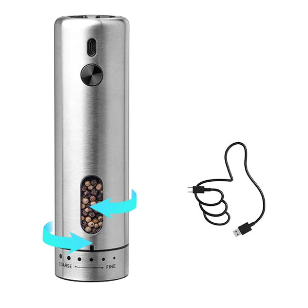 Sakerplus® Electric Salt and Pepper Grinder Set with Charging Base