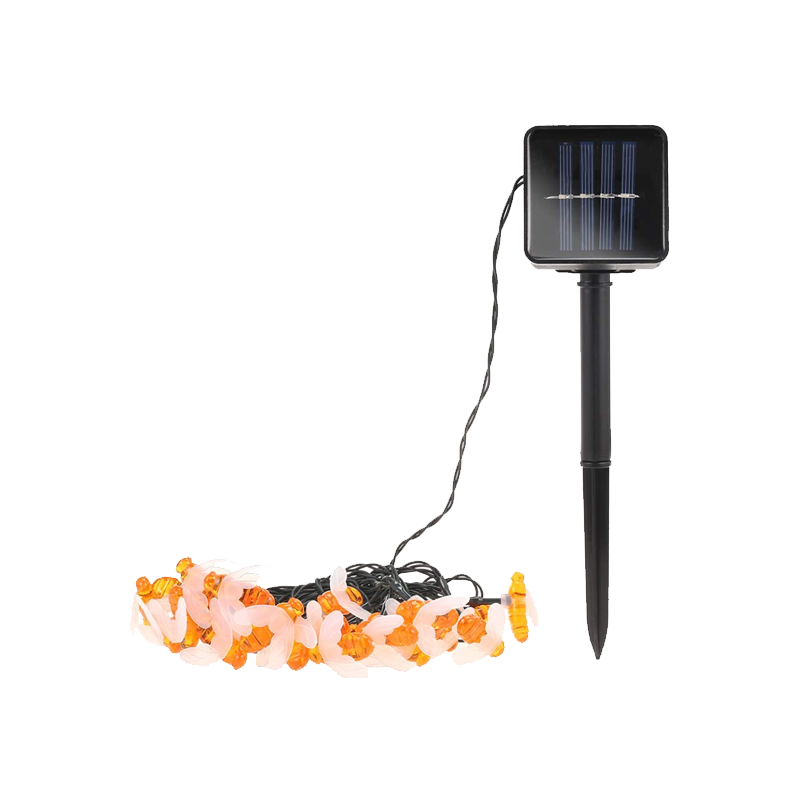 Solar-Powered LED Bee String Lights