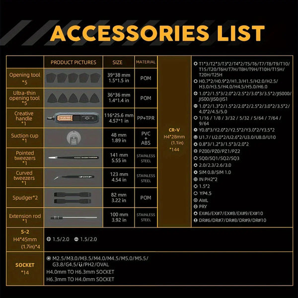 Sakerplus® 180 In 1 Precision Screwdriver Set