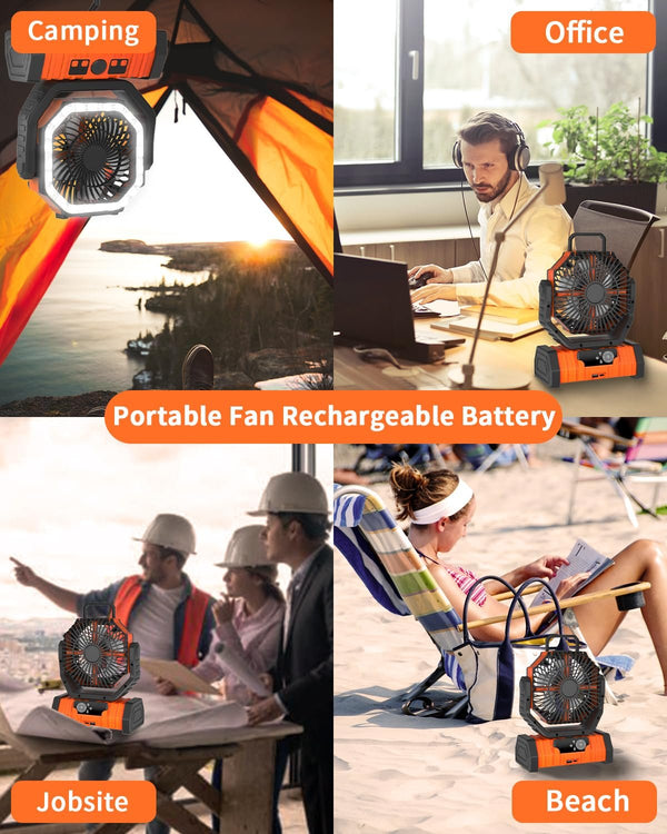 Sakerplus® Camping Battery Powered Fan