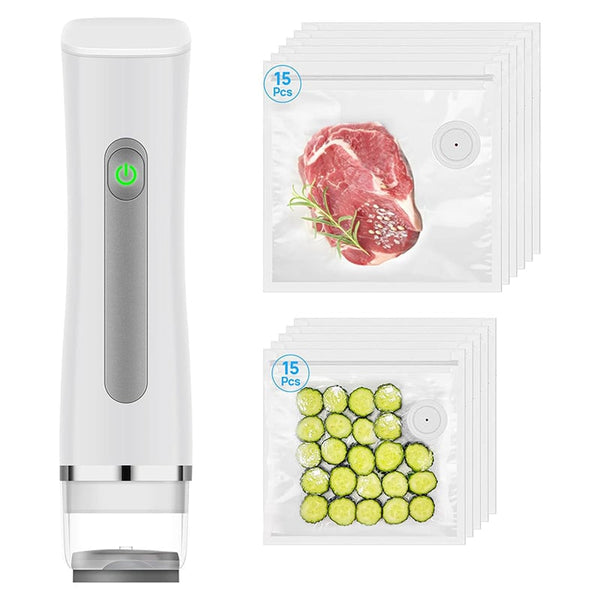 Sakerplus® Handheld Vacuum Sealer with Reusable Bags