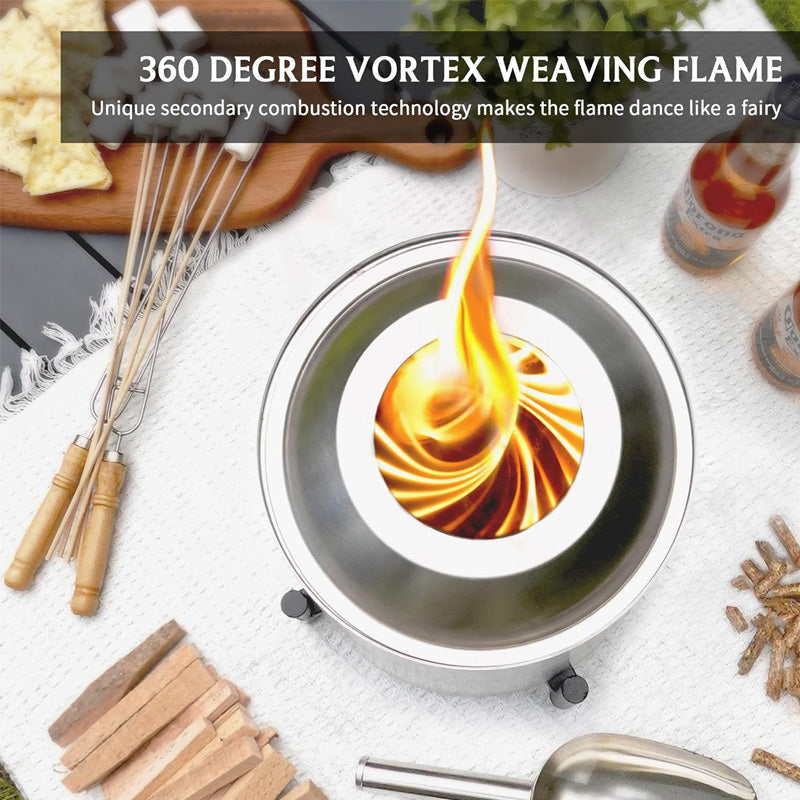 Sakerplus Tabletop Stainless Steel Fire Pit