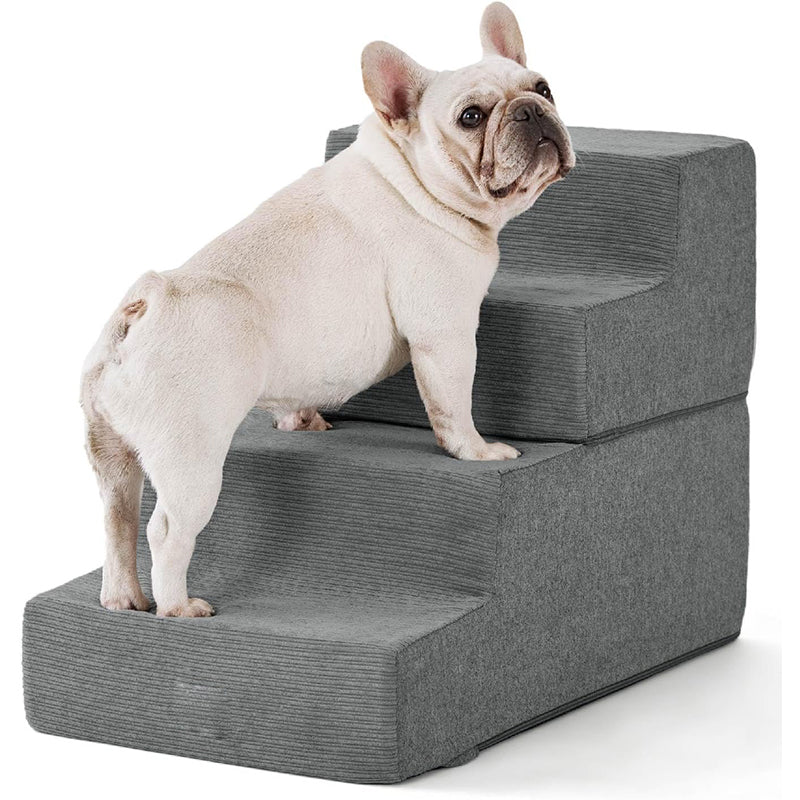 Sakerplus 4-Step Dog Stairs for Bed