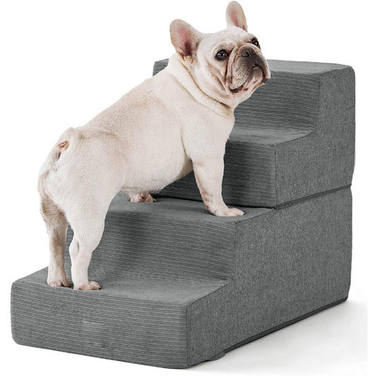 Sakerplus 4-Step Dog Stairs for Bed