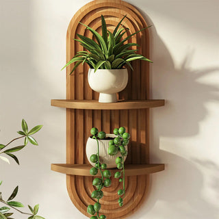 Sakerplus® Boho Arched Wooden Wall Shelf