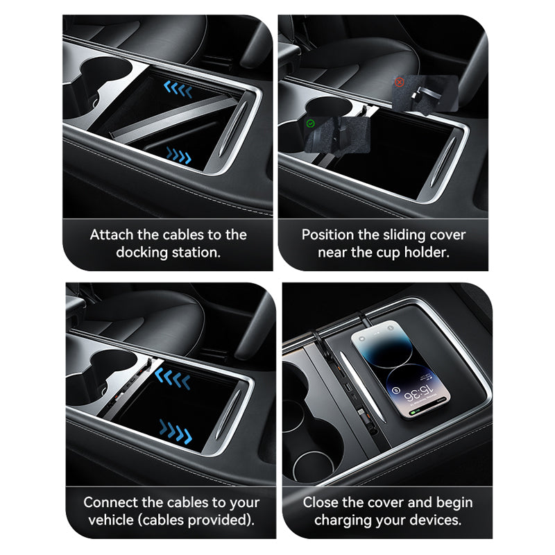 Sakerplus Tesla Model 3 Y USB Hub