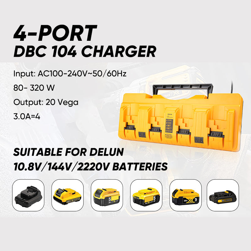 Sakerplus Multi-Port 12V-20V Battery Charger