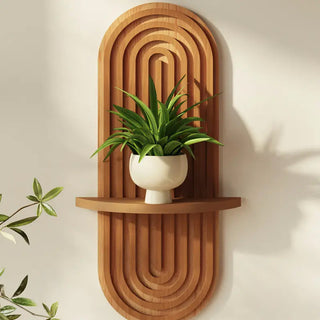 Sakerplus® Boho Arched Wooden Wall Shelf