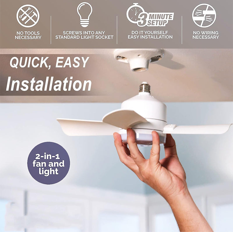 Sakerplus Ceiling Fan Light With Remote Control