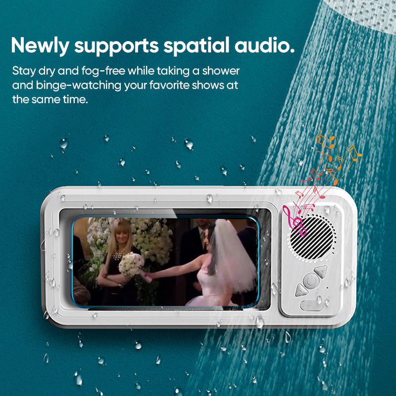 Sakerplus® Shower Phone Holder Speaker With Speaker