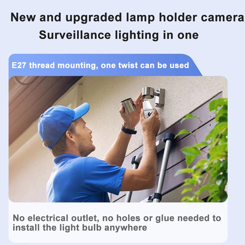 Sakerplus Outdoor Light Bulb Security Camera