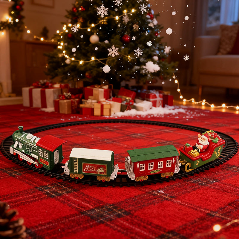 Sakerplus Christmas Tree Train Set Toy