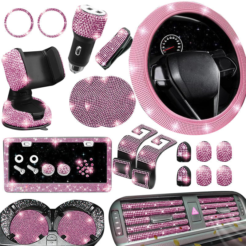 Sakerplus® 27-Piece Bling Car Accessories Set