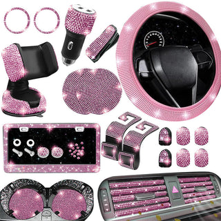 Sakerplus® 27-Piece Bling Car Accessories Set