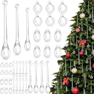 Sakerplus® Clear Acrylic Christmas Tree Ornaments