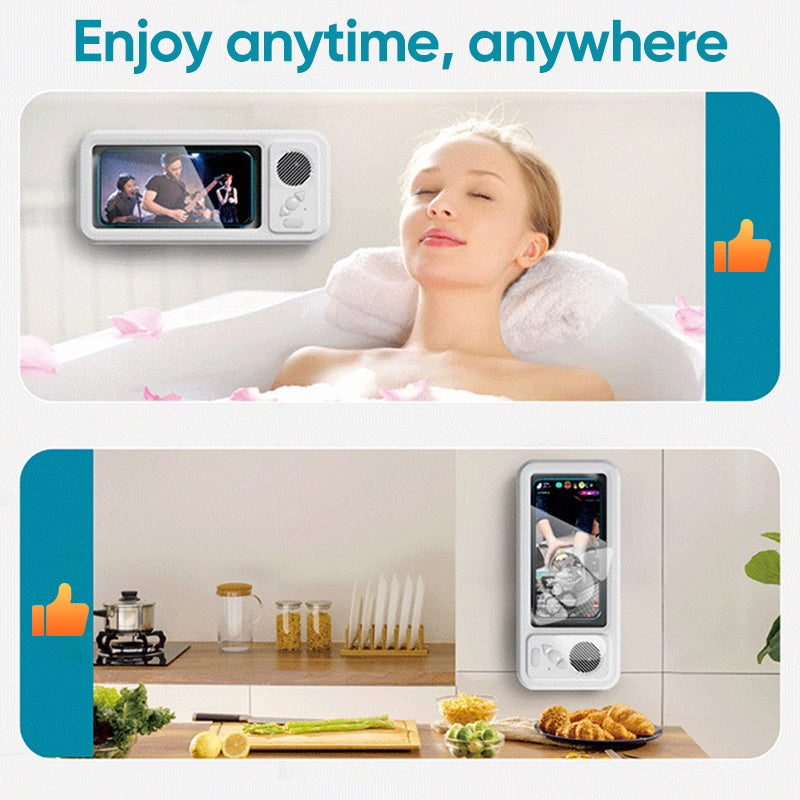 Sakerplus® Shower Phone Holder Speaker With Speaker