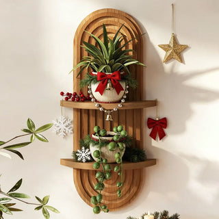 Sakerplus® Boho Arched Wooden Wall Shelf