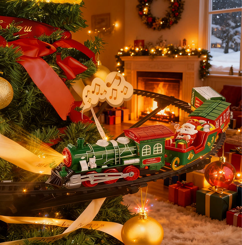 Sakerplus Christmas Tree Train Set Toy
