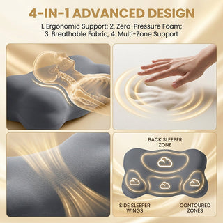 Sakerplus® Cloud Neck Support Memory Foam Pillow